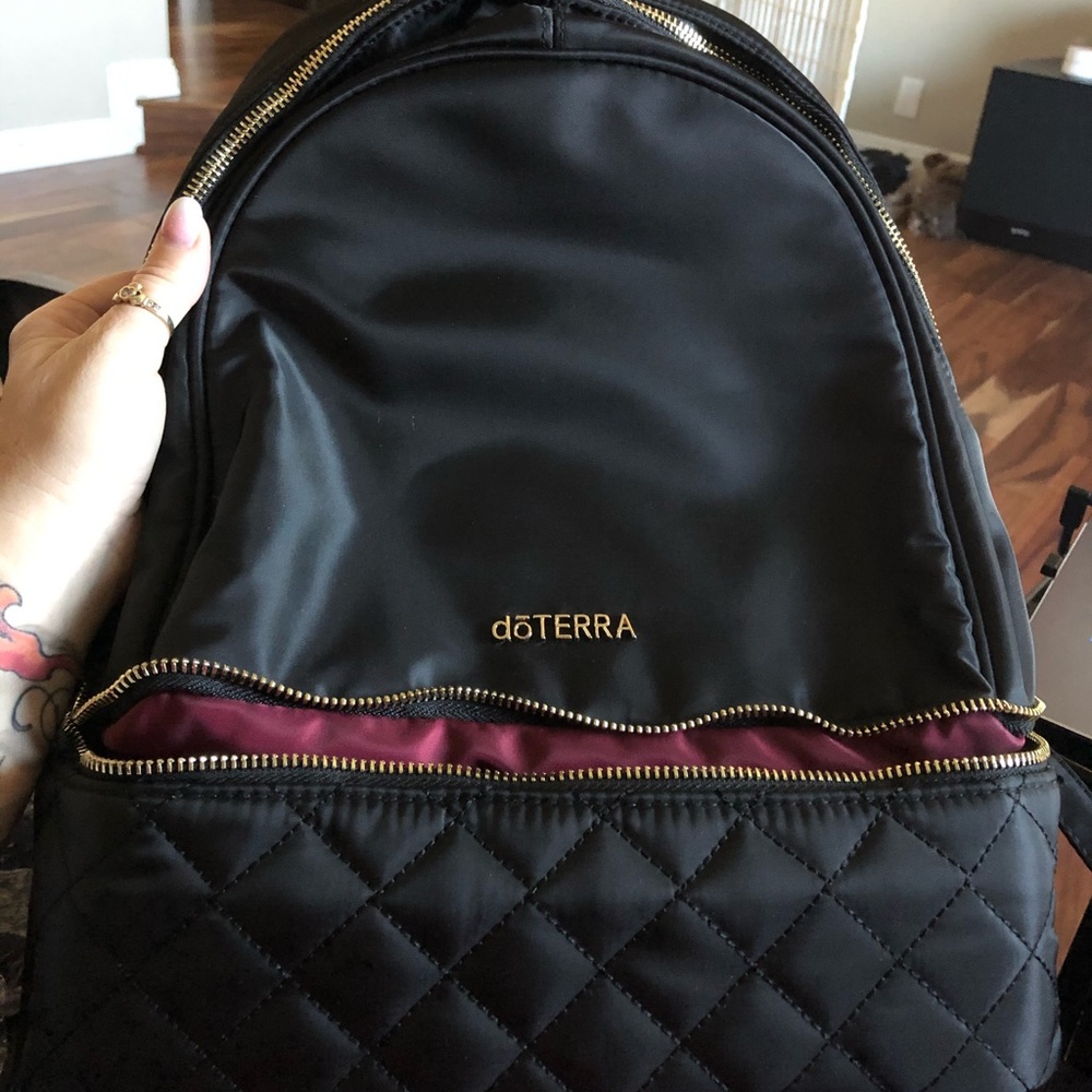 Doterra backpack with bottom oil bottle holder